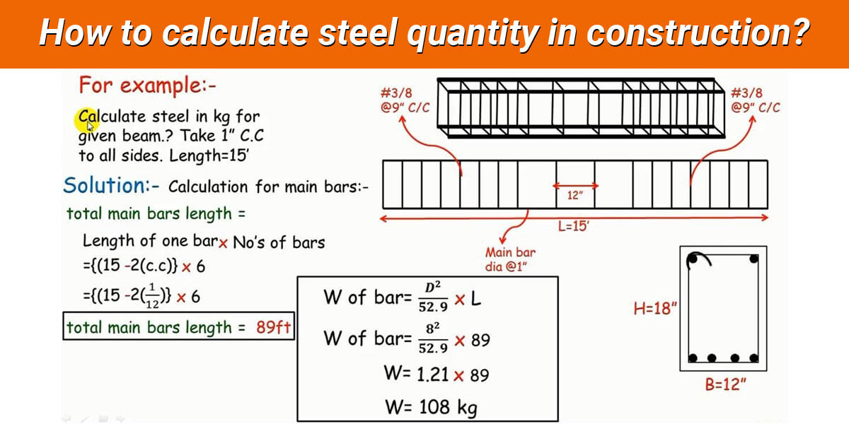 How to calculate steel quantity in construction