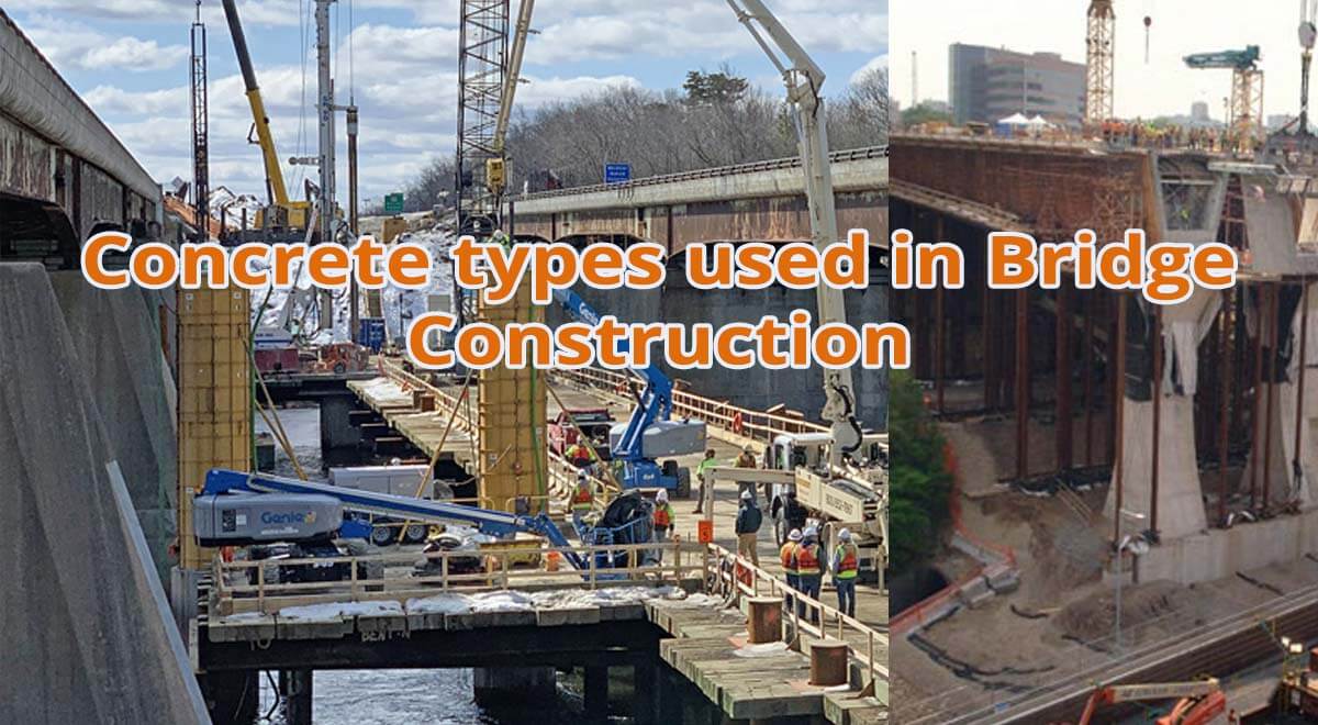 Concrete types used in bridge construction