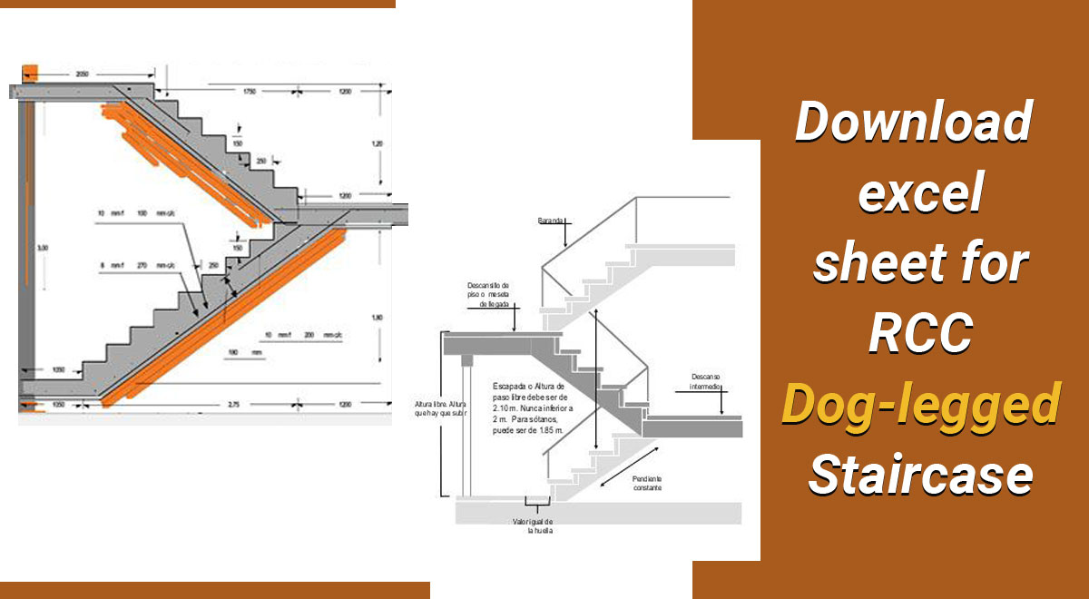 Download excel sheet for RCC Dog-legged Staircase